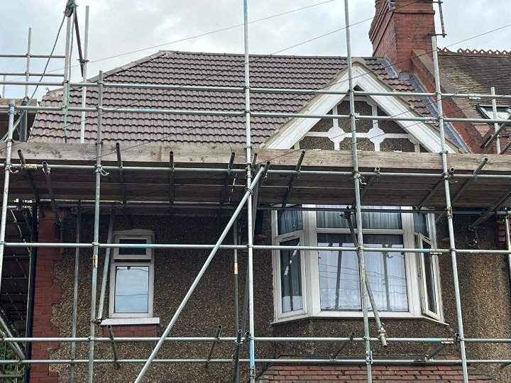 Care home re-roof: new roof going on