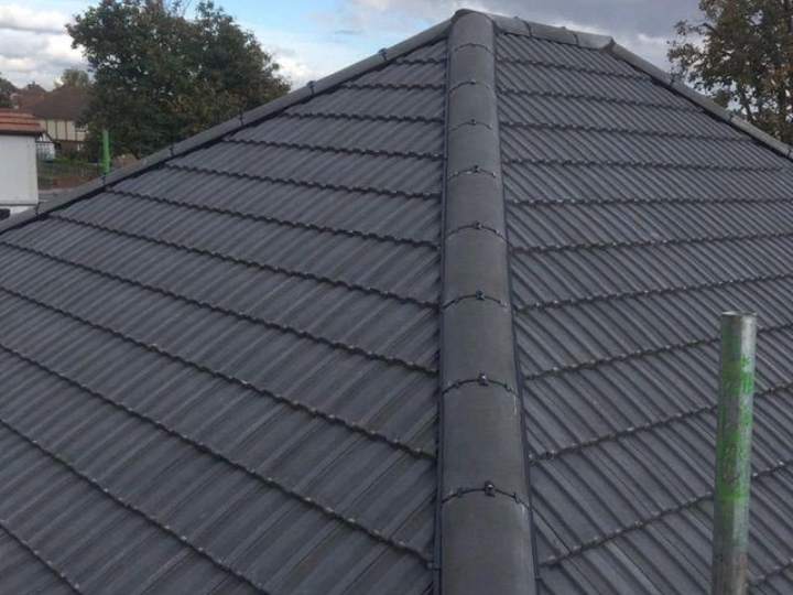 Full new roof with dry ridge system